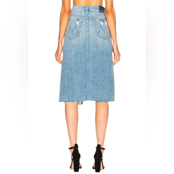 Mother The straight a step midi fray skirt - Picture 3 of 16